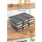 Porsima 1101 12li Etiketli Buzdolabı Organizer Mikrodalga Ve Derin Dondurucuya Uygun Buzluk Saklama Kabı-2lt