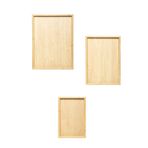Porsima 130105043 Ahşap Tepsi 3Lü Set Çay Kahve Bambu Sunumu Tepsi Seti