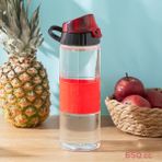 Porsima 161553 Su Şişesi Spor Matara Suluk - Plastik Sürahi- 650 cc Kırmızı - 650 ml