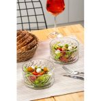 Porsima 2 Li Kristal Cam Çerezlik Sunumluk Kase Seti 400 Ml