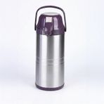 Porsima 2009-2 Çift Kat Paslanmaz Çelik Pompalı Termos Çay Termosu Su Termosu Lila 4,5lt