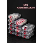 Porsima 204 12lu Kadın, Çocuk Ayakkabı Saklama Kutusu-Şeffaf Pratik Ayakkabı Kabı Düzenleyici Saklama Seti