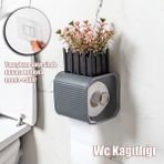 Porsima 2042 Yapışkanlı Banyo Tuvalet Kağıtlığı Wc Peçetelik Kağıtlık Tutucu Tuvalet Kağıdı Organizeri