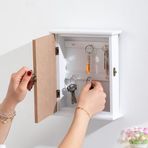 Porsima 2072 Duvara Montajlı Dekoratif Anahtarlık Dolabı - Duvar Askılı Anahtar Saklama Kabini 18,5X25,5Cm