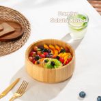 Porsima 2074 Küçük Boy Doğal Bambu Salata Kasesi 18CM - Ahşap