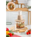 Porsima 232-2 Basmalı Pratik El Rondosu 3 Bıçaklı Blender Doğrayıcı 1000ml Kapicino