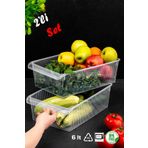 Porsima 3184 2li 6 Litre Dolap Içi ve Buzdolabı Içi Düzenleyici Banyo Mutfak Organizeri 20X32X7 cm
