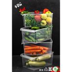 Porsima 3185 4lü 8 Litre Dolap Içi Ve Buzdolabı Içi Düzenleyici Banyo Mutfak Organizeri 20x32x14 Cm