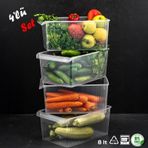 Porsima 3185 4lü 8 Litre Dolap Içi Ve Buzdolabı Içi Düzenleyici Banyo Mutfak Organizeri 20x32x7 Cm Şeffaf