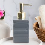Porsima 3206 Seramik Sıvı Sabunluk - Tezgah Üstü Banyo Mutfak Lavabo Sabunluğu - 275 Cc Antrasit