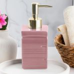 Porsima 3206 Seramik Sıvı Sabunluk - Tezgah Üstü Banyo Mutfak Lavabo Sabunluğu - 275 Cc Pudra