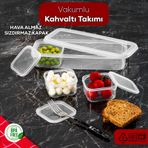 Porsima 4368 Freshlock Vakumlu Kahvaltılık Çok Amaçlı Saklama Kabı Kahvaltı Seti Şeffaf