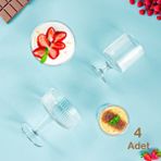 Porsima 4’Lü Ayaklı Dondurma Ve Magnolia Kase Takımı Şekerlik, Çerezlik Sunum Kase Seti 250 Ml – 150 Ml