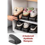 Porsima 5301 10Lu Ayakkabı Rampası Ayakkabı Düzenleyici Dolap İçi Organizer- Siyah