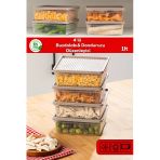 Porsima 5306 4Lü Buzdolabı Ve Difriz Düzenleyici Saklama Kabı Seti - Bpa İçermez, Mikrodalga Uyumlu, Kapaklı, Gıda Saklama Kabı, Kapicino, 1