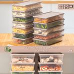 Porsima 5311 12LI Buzdolabı ve Difriz Düzenleyici Saklama Kabı Seti - Bpa Içermez, Mikrodalga Uyumlu, Kapaklı, Gıda Saklama Kabı, Kapicino, 2 Lt - Cappuccino