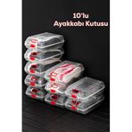 Porsima Ayakkabı Saklama Kutusu Şeffaf Beyaz, 204-10