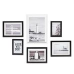 Porsima DHZ90055 Renkli Ahşap Modern Dekoratif 6 Parça Fotoğraf Çerçevesi Masa Duvar Fotoğraf Çerçevesi