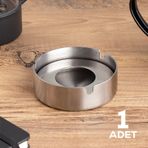 Porsima Etn-016 Paslanmaz Çelik Metal Kül Tablası Küllük