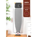 Porsima Isıya Dayanıklı 100% Pamuk Süngerli Ütü Masası Kılıfı - Buharlı Ütüleme Uyumlu 120X40cm