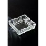 Porsima Klk-02 Kristal Cam Kare Küllük 12X12 Cm Şeffaf Lüks Küllü