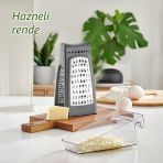 Porsima L-667 Idea Paslanmaz Celik Cift Tarafli Hazneli Rende-Dilimleyici Dograyici Antrasit