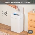 Porsima Me02 Sensörlü 18 Lt Çöp Kutusu Banyo Mutfak Çöp Kovası