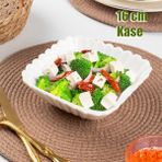 Porsima Opal Cam Kare Servis Tabağı Derin Salata Çerez Sunum Meze Yemek Kasesi 16 Cm