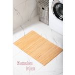 Porsima Pbt-374 Ahşap Koltuk Kenarı Matı Bambu Paspas Kaymaz Banyo Matı 45x70cm