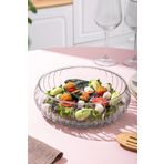 Porsima RYG7045 El Yapımı Büyük Boy Cam Salata Kasesi Şeffaf