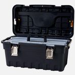 Port-Bag SE.03 21 inç Strongo Eko Metal Kilitlli Siyah Plastik Takım Çantası