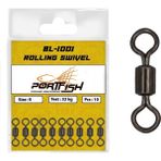 Port Fish BL-1001 NO 1-0 Rolling Swivel Bilyalı Fırdöndü