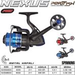 Port Fish Nexus Pro 4000 2+1BB Kırmızı Olta Makinası Metal Kafa