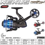 Port Fish Nexus Pro 4000 2+1BB Mavi Olta Makinası Metal Kafa