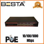 Port Gigabit Poe Switch 10/100/1000 Mbps 16 Port Poe Bst1821g