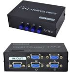 Port VGA Switch VGA Seçici 4 Cihaz 1 Monitör VGA Butonlu