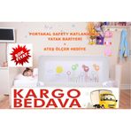 Portakal Safety Katlanabilir Yatak Bariyeri - KREM