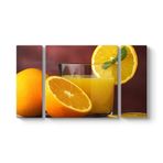 Portakal Suyu Tablosu 126 x 70-3 Parçalı