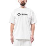 Portal Aperture Oversize Beyaz Tişört - M