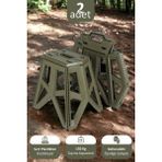 Portatif Taşınabilir Katlanabilir Tank Tabure Kamp Piknik Balıkçı Plaj Taburesi Yeşil 2 Adet - 6456 Ecorce Tube Marron - Polyester