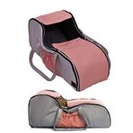 Portbebe Ana Kucağı Sıvı ve Rüzgar Geçirmez Gri Pembe Puset