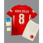 Portego Arda Güler Türkiye Milli Takımı Euro 2024 Deplasman Çocuk Forması 4'lü Set - 6 - 7 Yaş - Kırmızı