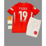 Portego Kenan Yıldız Türkiye Milli Takımı Euro 2024 Deplasman Çocuk Forması 4'lü Set - 12 - 13 Yaş - Kırmızı
