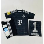 Portego Manuel Neuer 2023-24 Sezonu Kaleci Çocuk Forması 4'lü Set - 6 - 7 Yaş - 001-Siyah