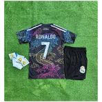 Portego Real Madridd Ejderha Desenli Cristiano Ronaldo Çocuk Forması 4'lü Set (Armalı New) - 6 - 7 Yaş - Siyah