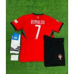 Portekiz 2024/25 Yeni Sezon Cristiano Ronaldo Iç Saha Çocuk Forması 4'lü Set - Kırmızı - 8 - 9 Yaş