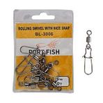 Portfish Rolling Swivel With Nice Snap Klipsli Fırdöndü - No:10