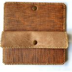 Portföy Cüzdan Telefon Ve Kredi Kart Organizeri El Yapımı, Ölçüleri : Kapalı Vaziyette 20 X 12 Cm - 2ML-Kahverengi