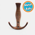 Portmanto Askı Metal Antik Bakır Duvar Askısı Vestiyer Koridor Portmanto Çanta Mont Askısı
