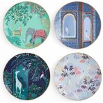 Portmeirion Sara Miller Hindistan Tatlı Tabakları, 4'lü Set